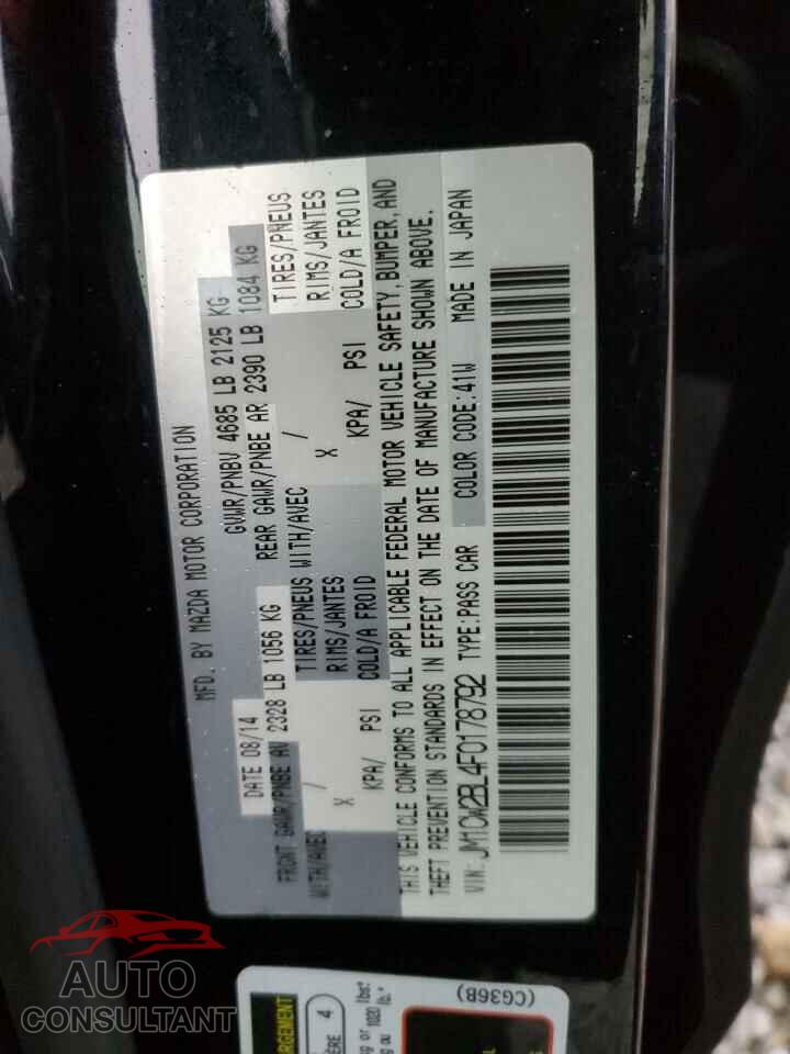 MAZDA 5 2015 - JM1CW2BL4F0178792