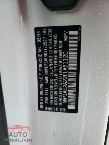 PORSCHE CAYENNE 2014 - WP1AE2A22ELA51120