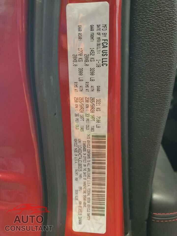 DODGE DURANGO 2018 - 1C4SDHCT4JC186515