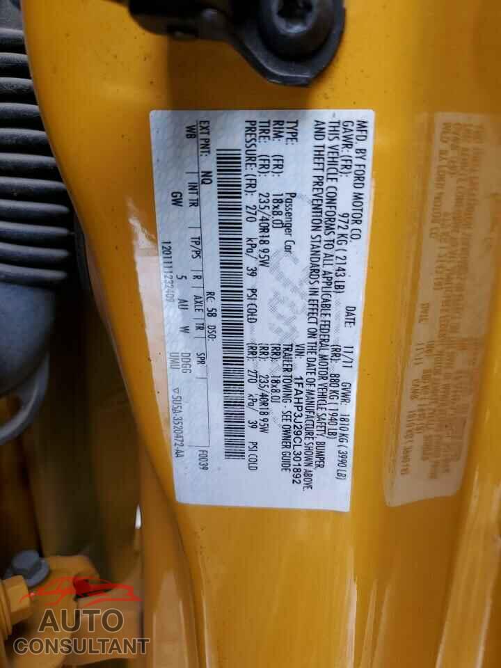 FORD FOCUS 2012 - 1FAHP3J29CL301892
