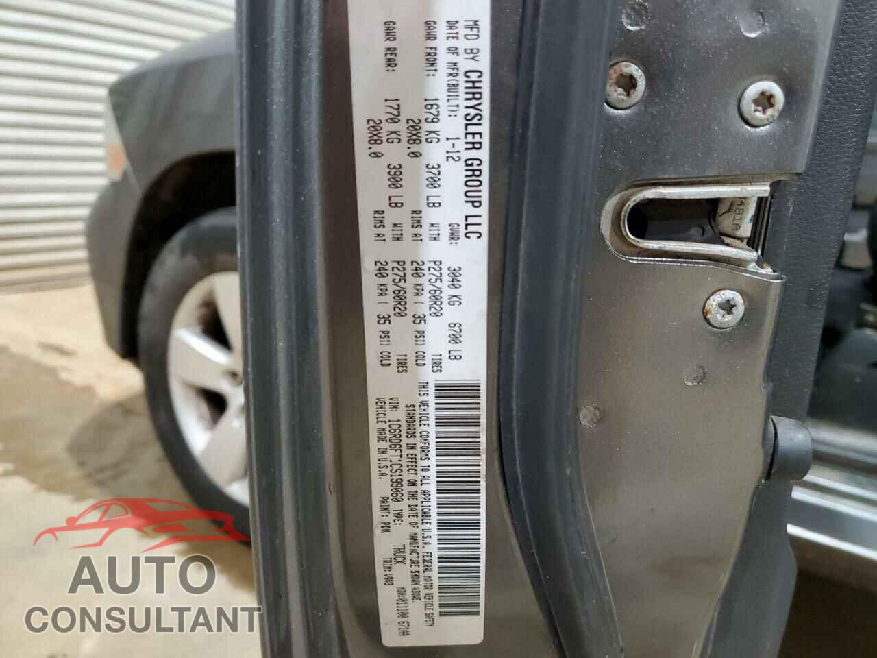 DODGE RAM 1500 2012 - 1C6RD6FT1CS199060