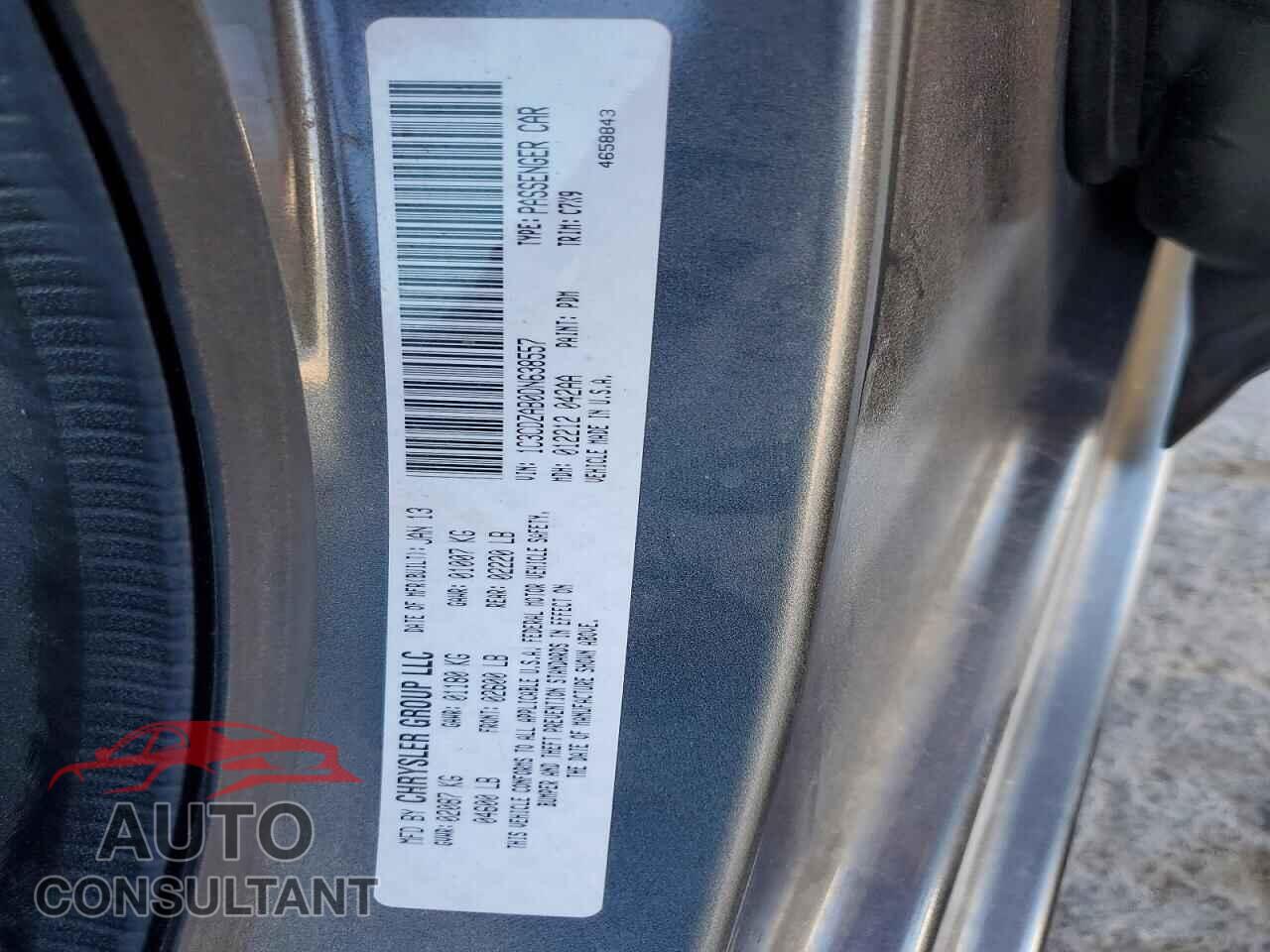 DODGE AVENGER 2013 - 1C3CDZAB0DN638557