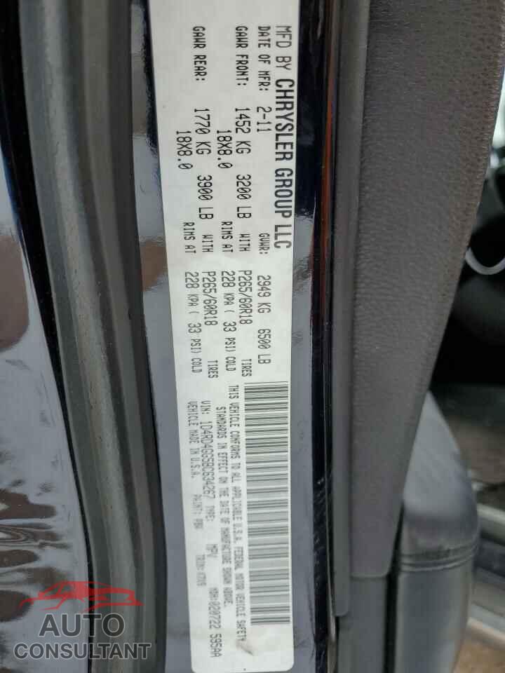 DODGE DURANGO 2011 - 1D4RD4GG5BC634267