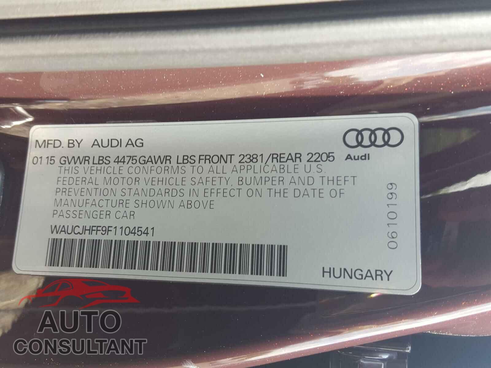 AUDI A3 2015 - WAUCJHFF9F1104541