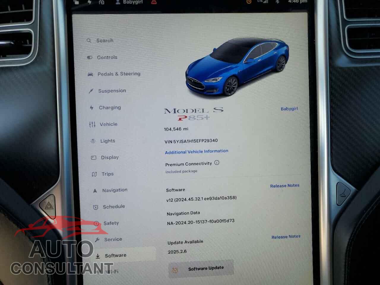 TESLA MODEL S 2014 - 5YJSA1H15EFP29340