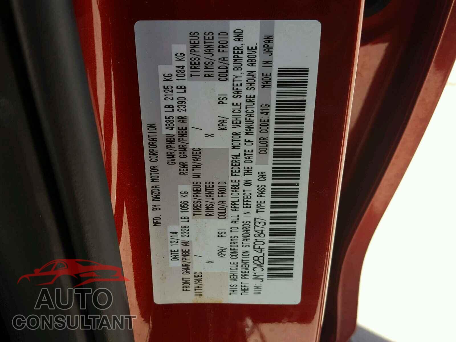 MAZDA 5 2015 - JM1CW2BL4F0184737