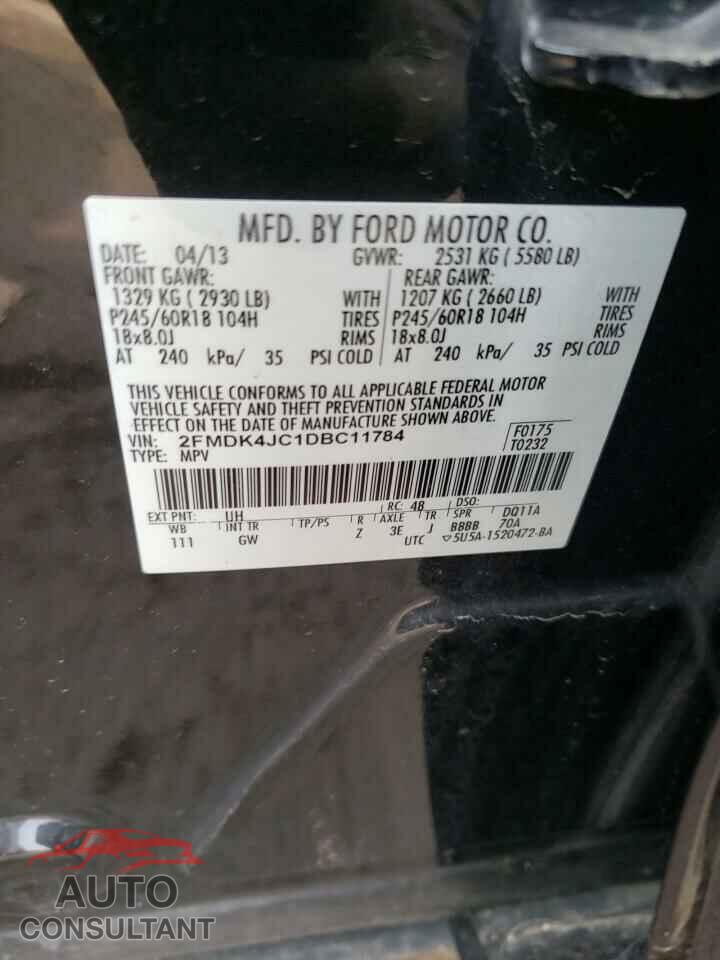 FORD EDGE 2013 - 2FMDK4JC1DBC11784
