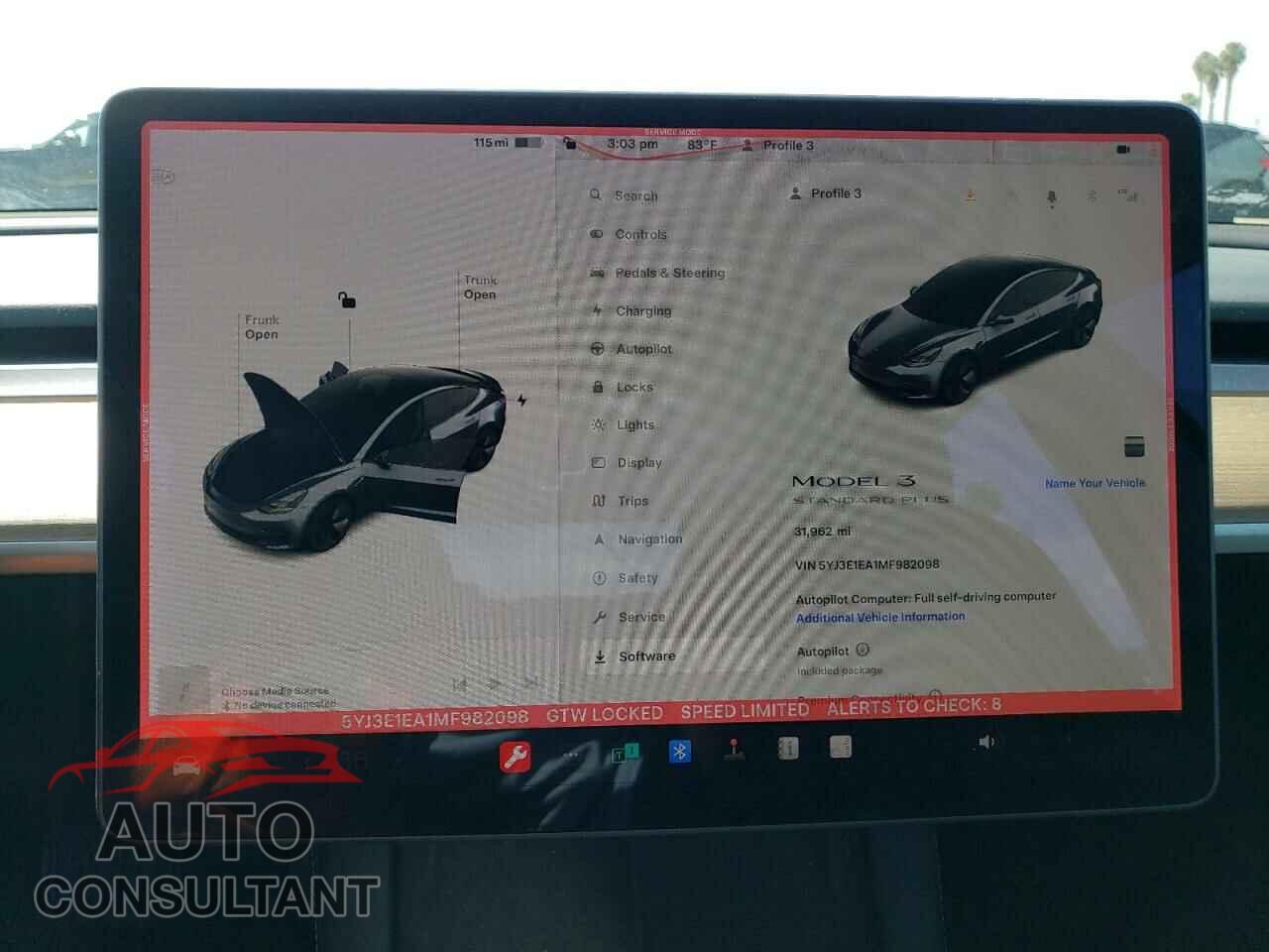 TESLA MODEL 3 2021 - 5YJ3E1EA1MF982098