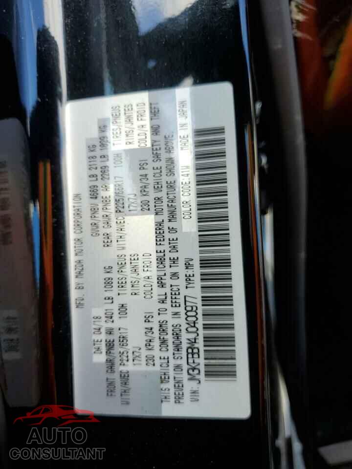 MAZDA CX-5 2018 - JM3KFBBM4J0400977