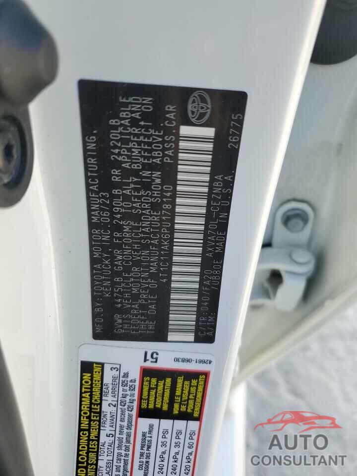 TOYOTA CAMRY 2023 - 4T1C11AK6PU178140