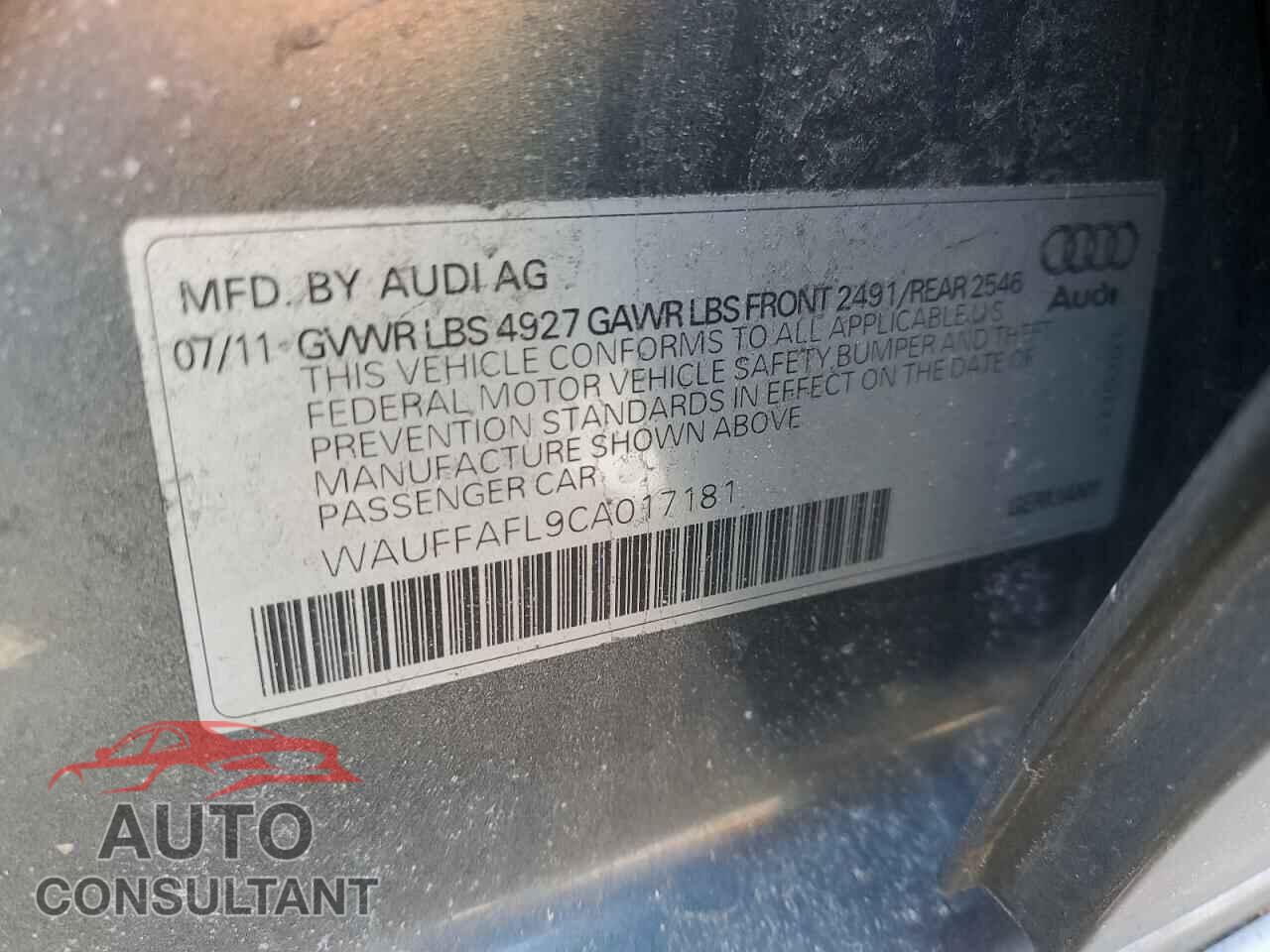 AUDI A4 2012 - WAUFFAFL9CA017181