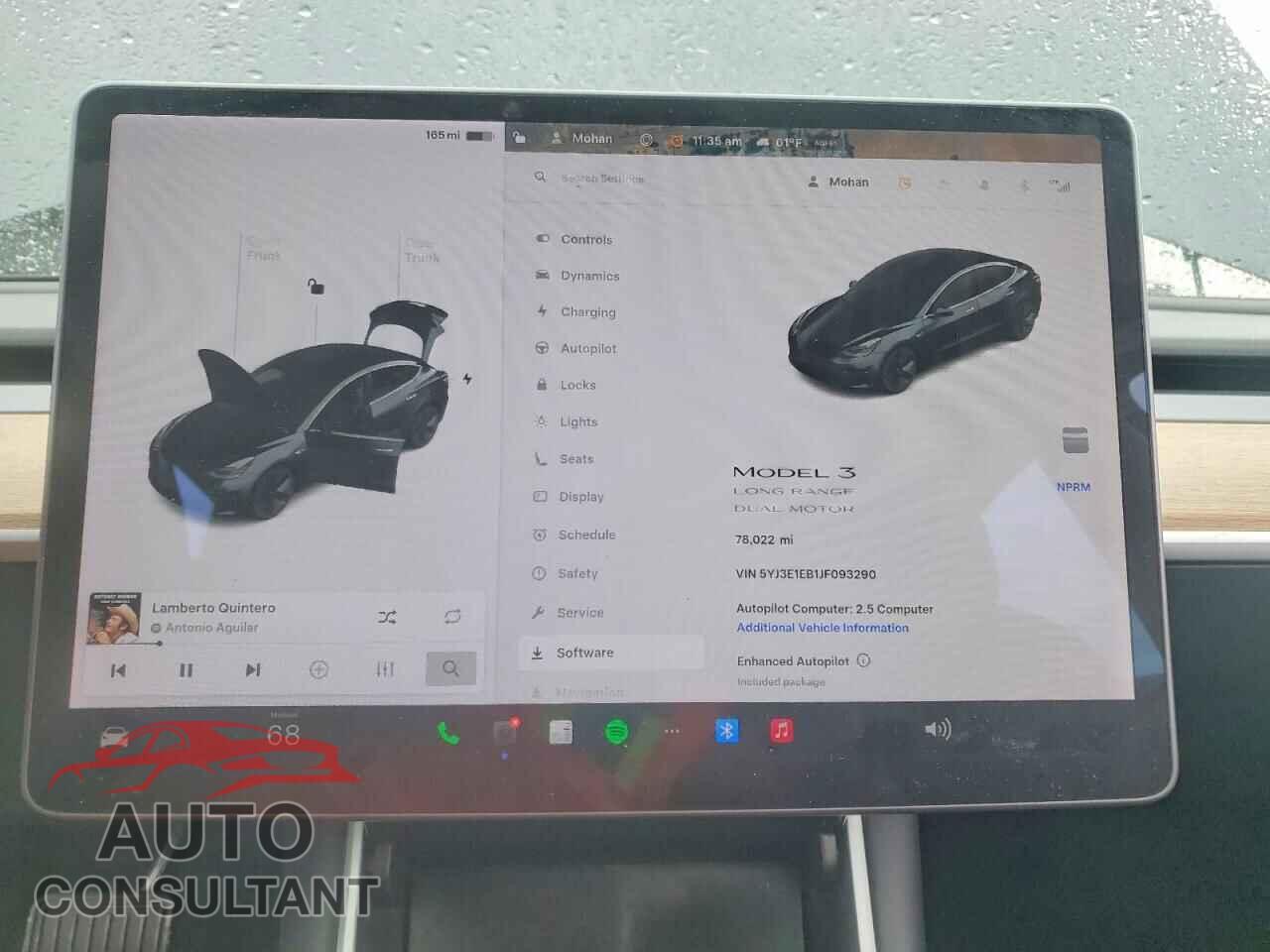 TESLA MODEL 3 2018 - 5YJ3E1EB1JF093290