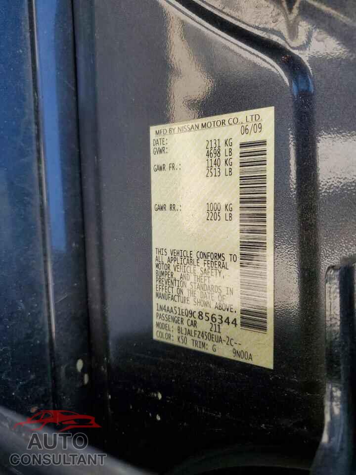 NISSAN MAXIMA 2009 - 1N4AA51E09C856344