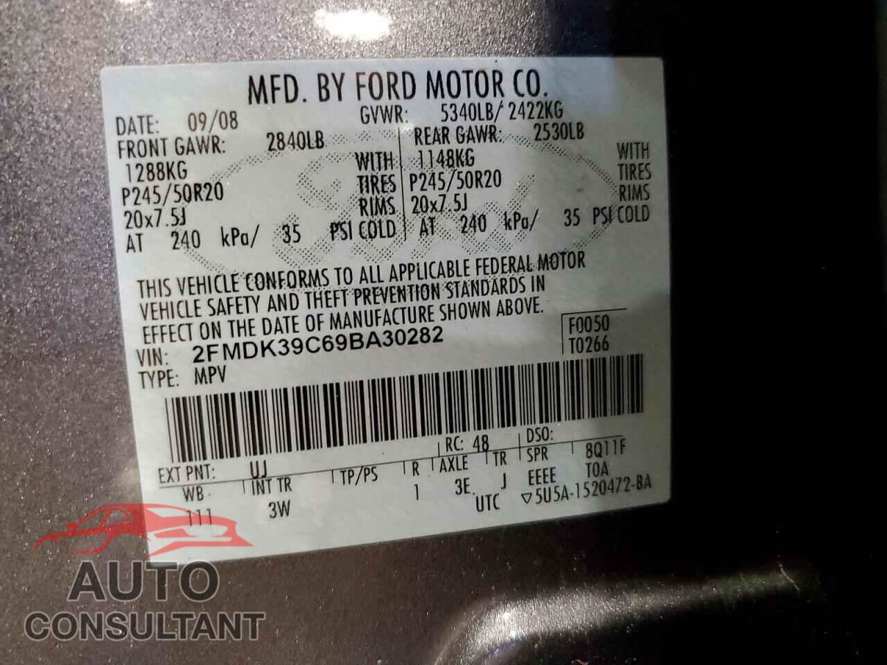 FORD EDGE 2009 - 2FMDK39C69BA30282