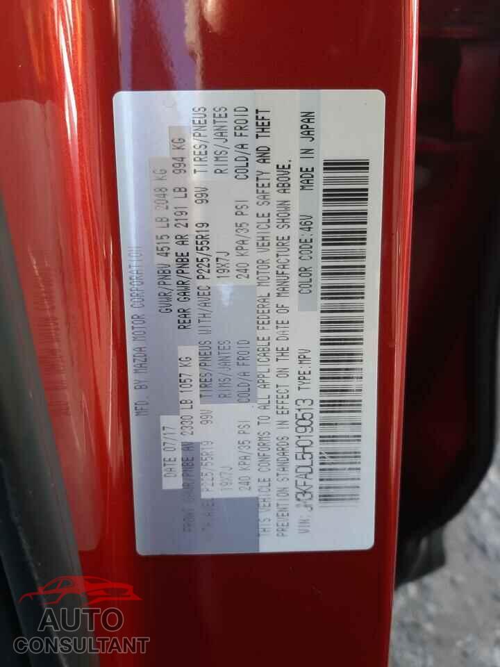 MAZDA CX-5 2017 - JM3KFADL5H0190513