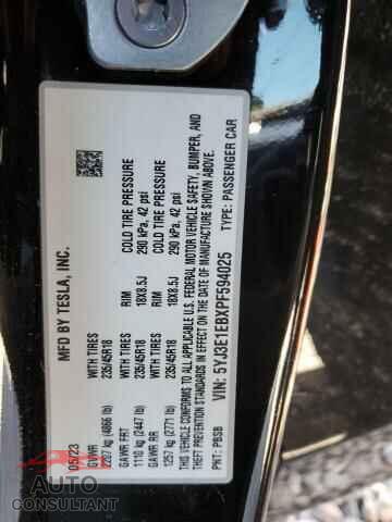 TESLA MODEL 3 2023 - 5YJ3E1EBXPF594025