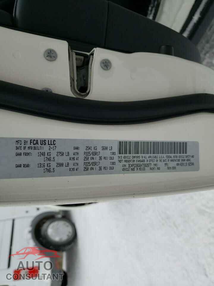 DODGE JOURNEY 2017 - 3C4PDDBG6HT592877