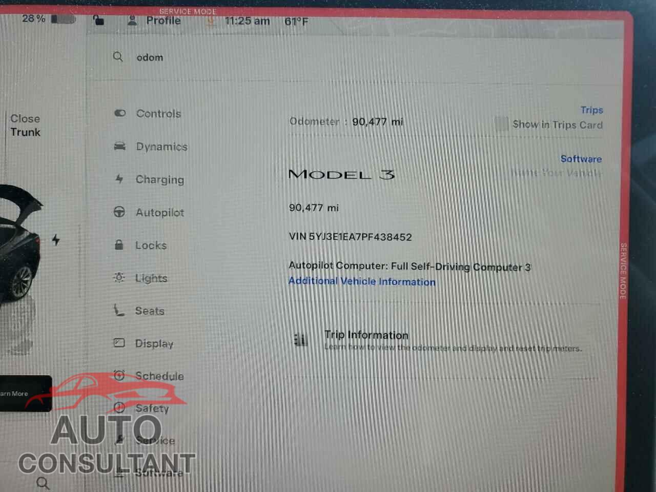 TESLA MODEL 3 2023 - 5YJ3E1EA7PF438452