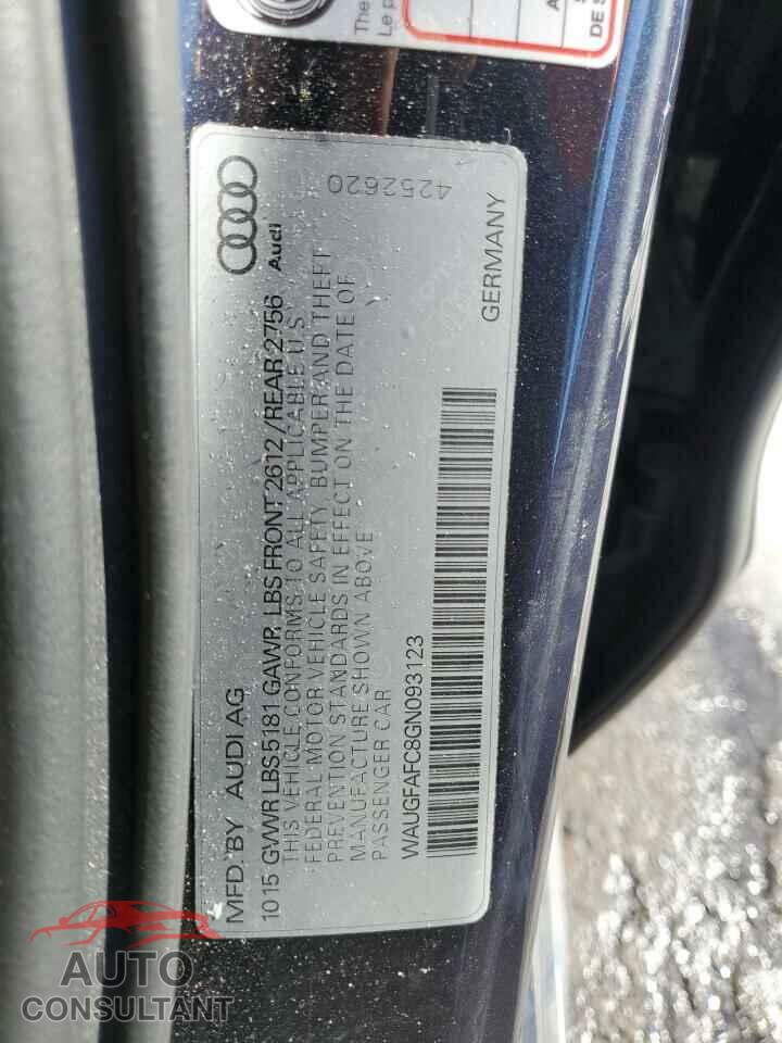 AUDI A6 2016 - WAUGFAFC8GN093123