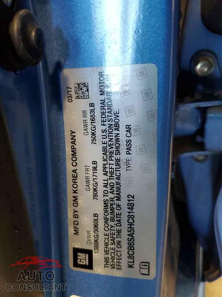 CHEVROLET SPARK 2017 - KL8CB6SA5HC814812