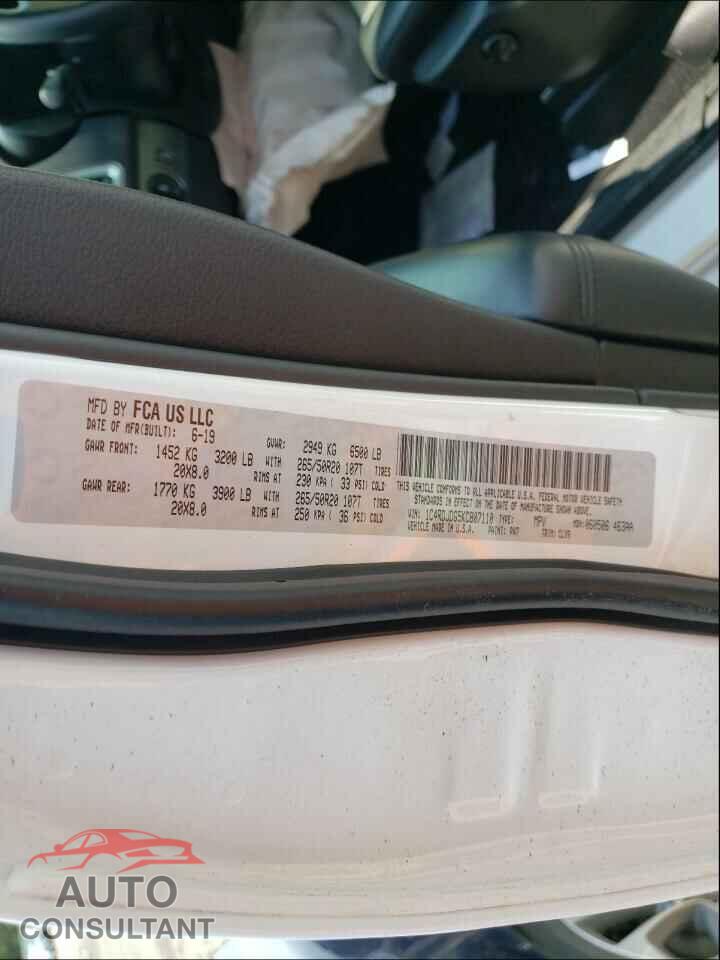 DODGE DURANGO 2019 - 1C4RDJDG5KC807110