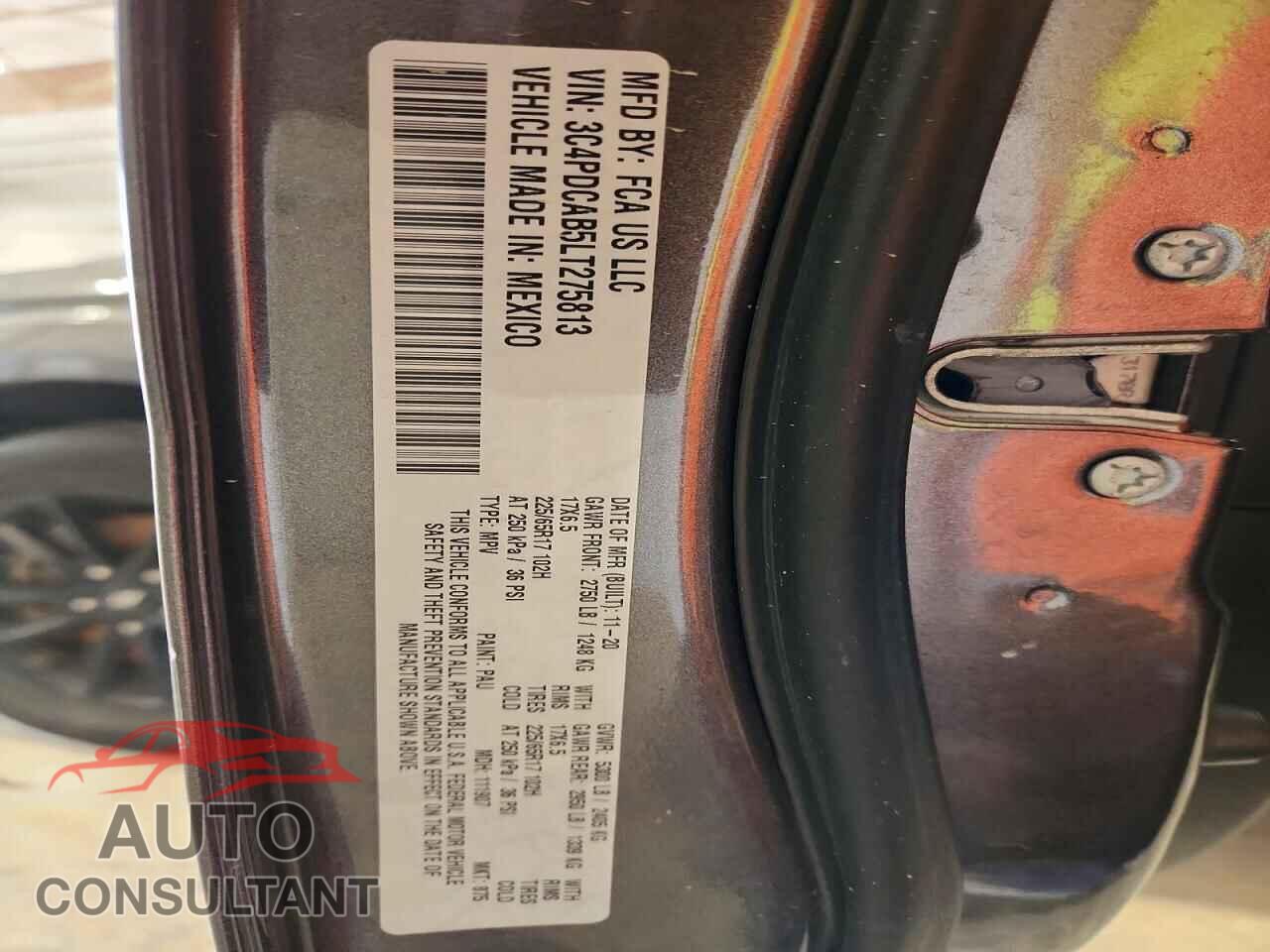 DODGE JOURNEY 2020 - 3C4PDCAB5LT275813