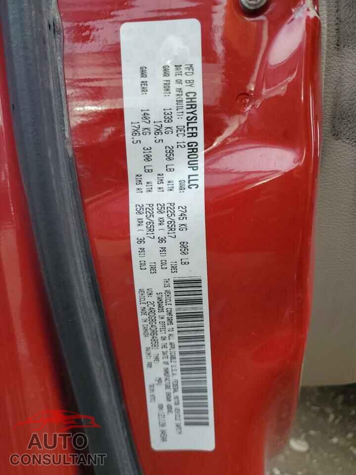 DODGE CARAVAN 2013 - 2C4RDGBG4DR648581