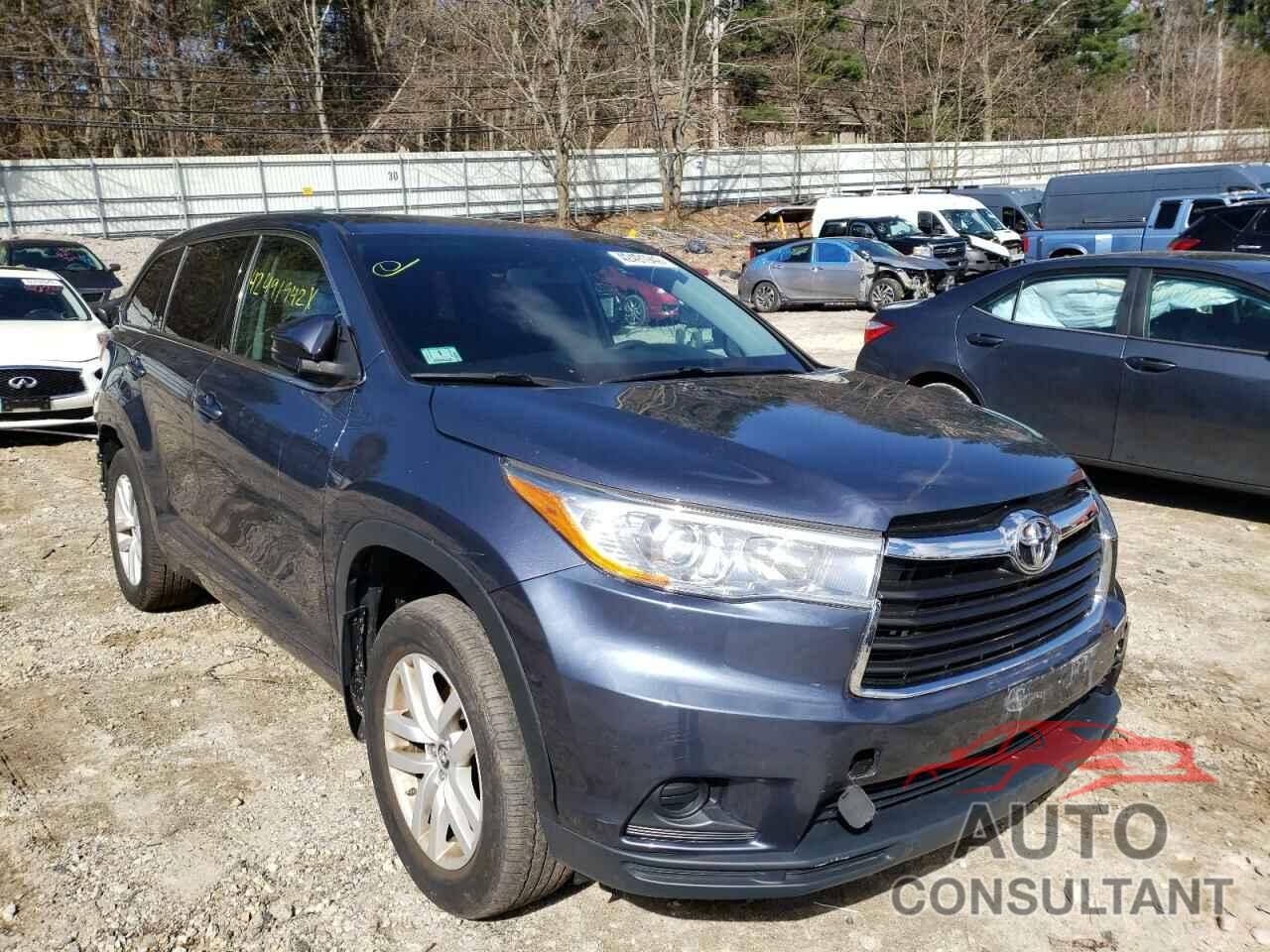 TOYOTA HIGHLANDER 2016 - 5TDBKRFH7GS346963