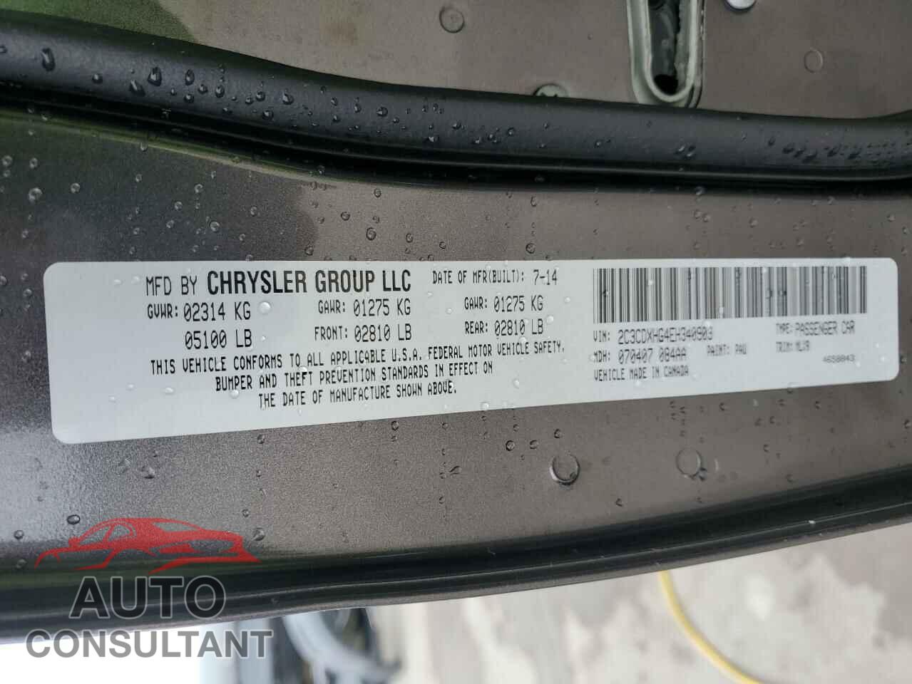 DODGE CHARGER 2014 - 2C3CDXHG4EH340903