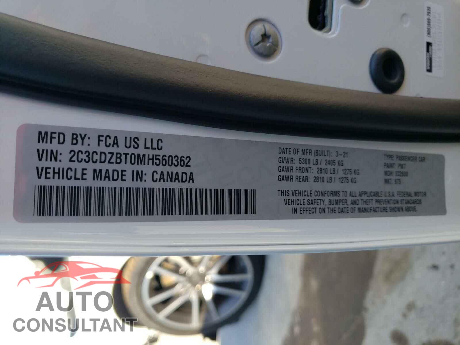 DODGE CHALLENGER 2021 - 2C3CDZBT0MH560362