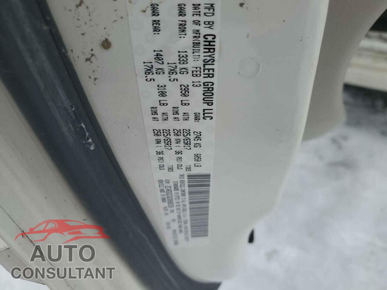 DODGE CARAVAN 2013 - 2C4RDGCG6DR686358