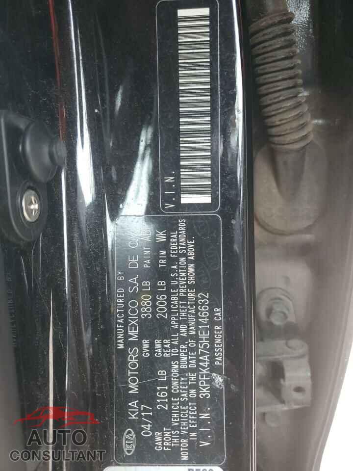 KIA FORTE 2017 - 3KPFK4A75HE146632