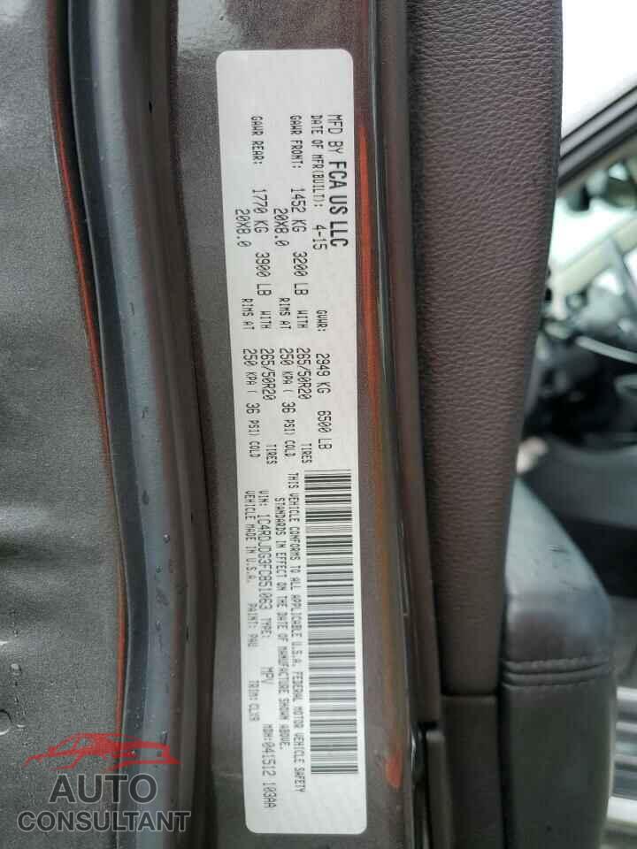 DODGE DURANGO 2015 - 1C4RDJDG3FC851063