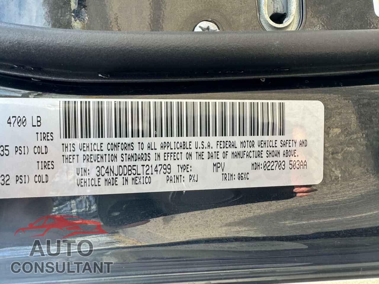 JEEP COMPASS 2020 - 3C4NJDDB5LT214799
