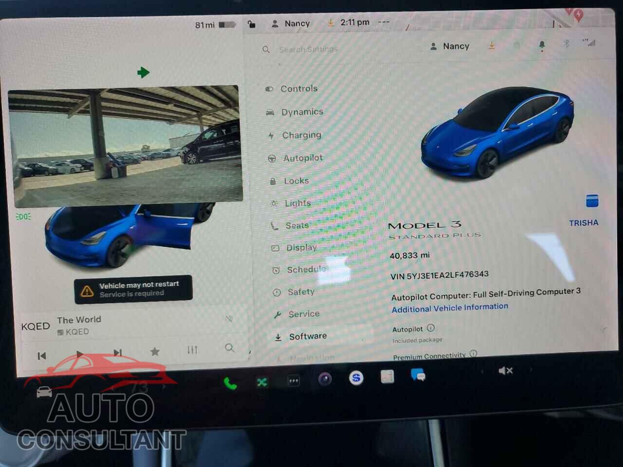TESLA MODEL 3 2020 - 5YJ3E1EA2LF476343