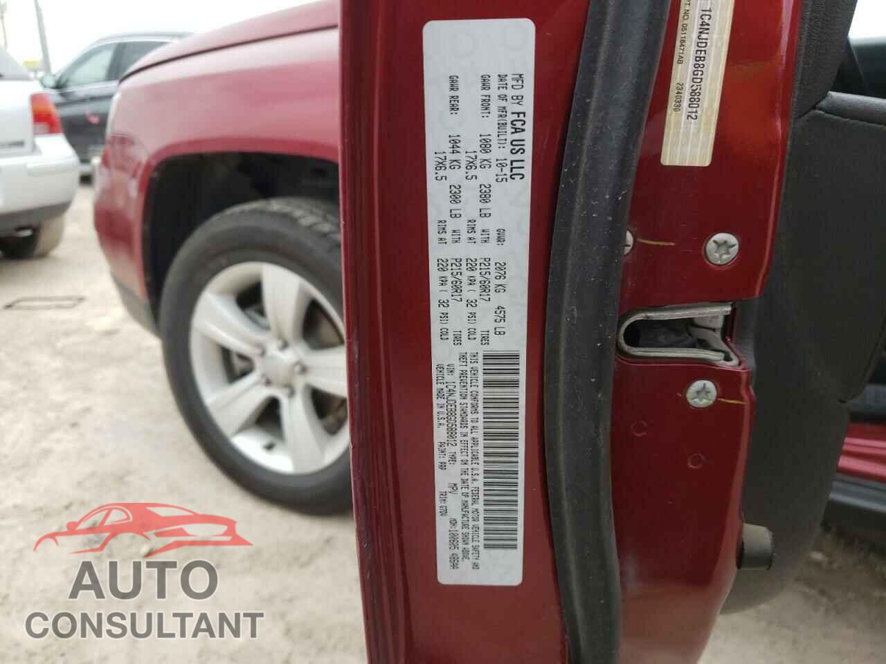 JEEP COMPASS 2016 - 1C4NJDEB8GD588012