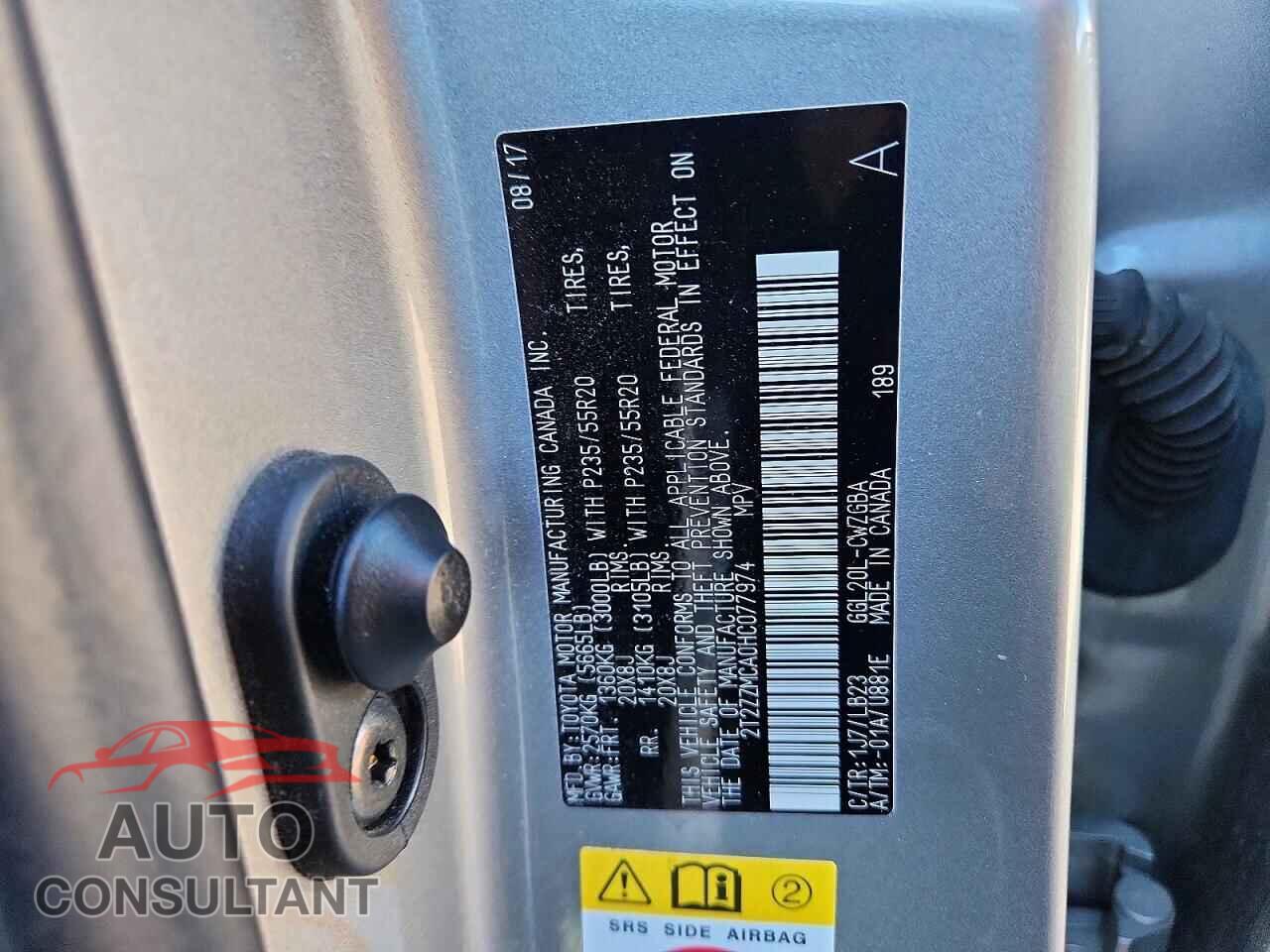 LEXUS RX350 2017 - 2T2ZZMCA0HC077974