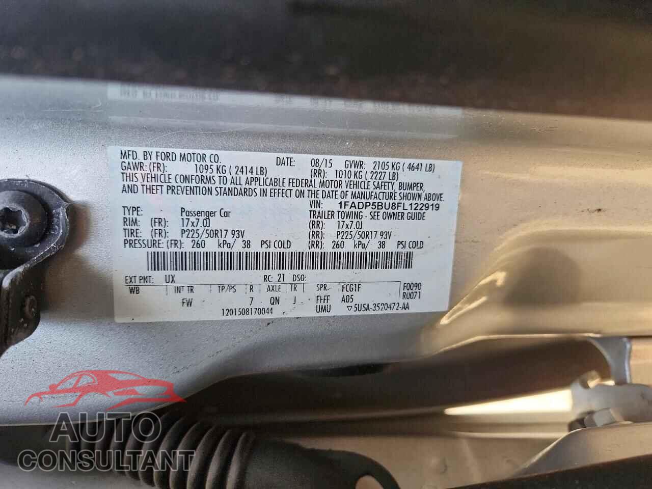 FORD CMAX 2015 - 1FADP5BU8FL122919