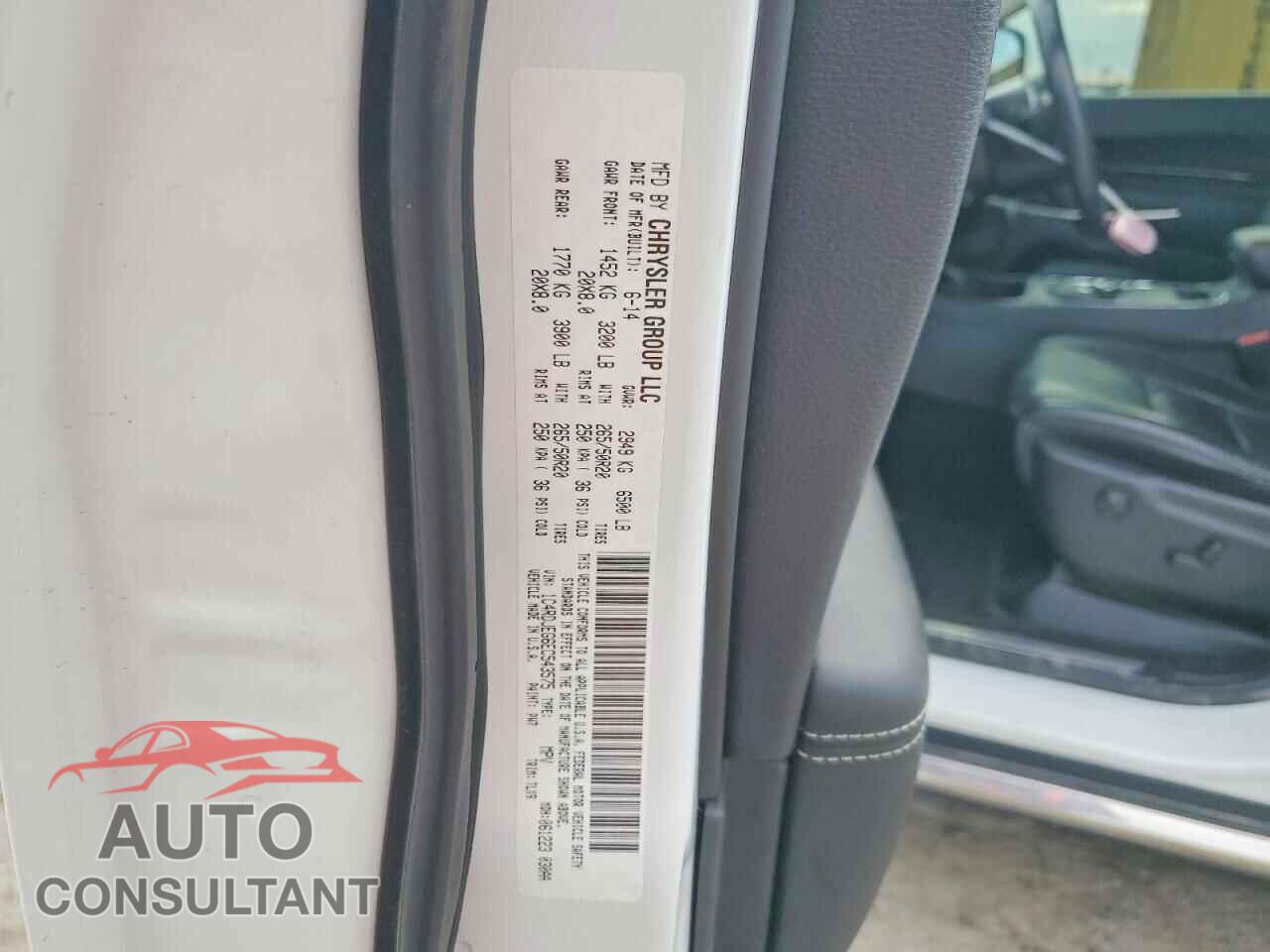 DODGE DURANGO 2014 - 1C4RDJEG6EC543575