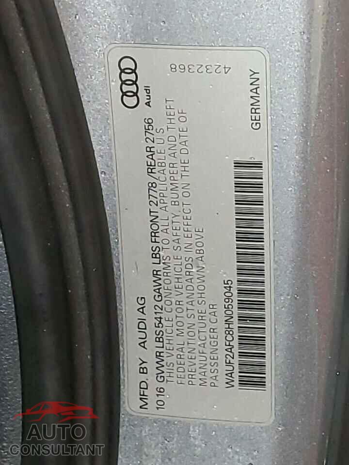 AUDI A6 2017 - WAUF2AFC8HN059045
