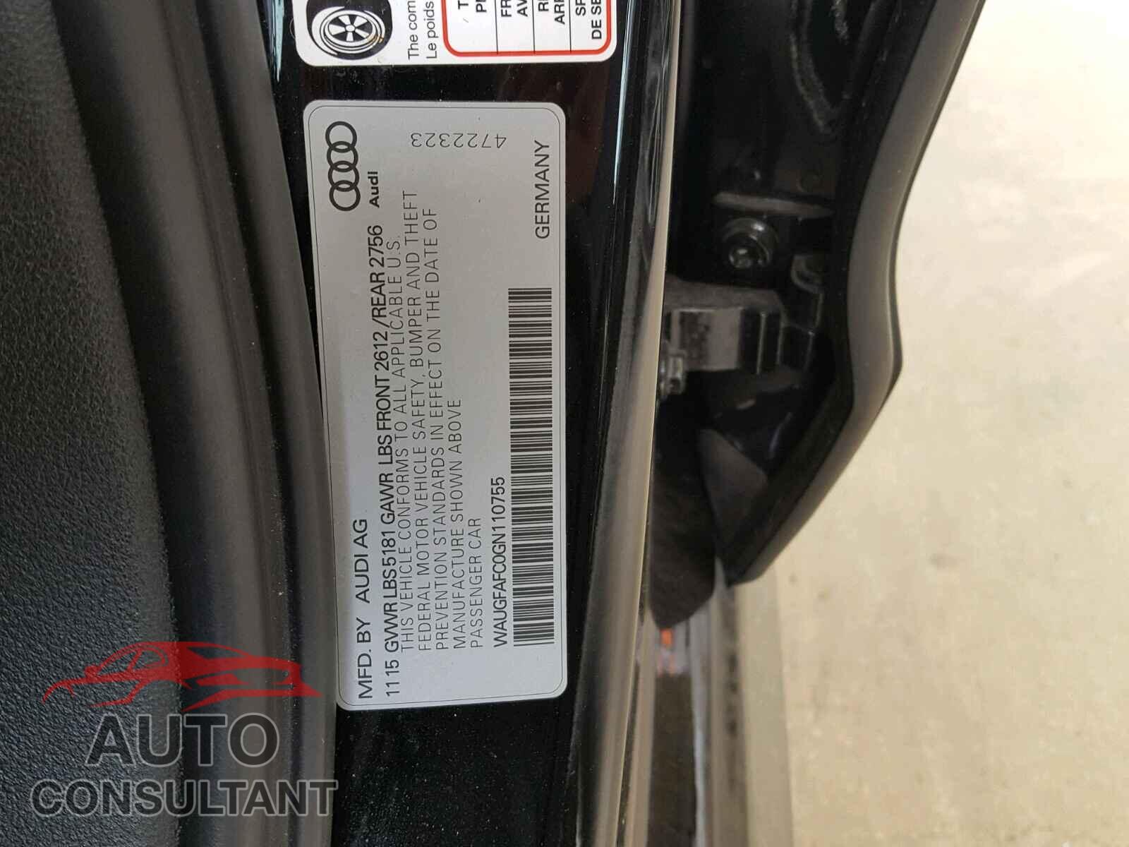 AUDI A6 2016 - WAUGFAFC0GN110755