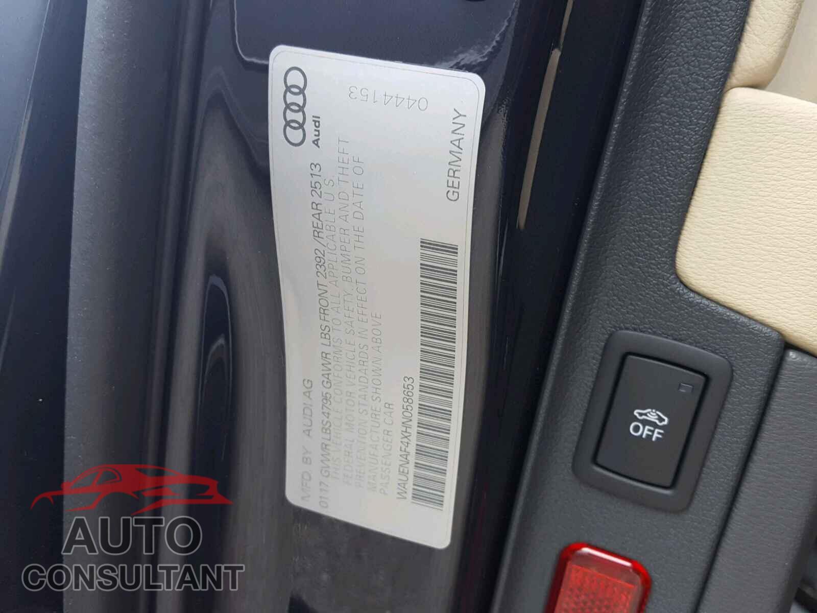 AUDI A4 2017 - WAUENAF4XHN058653