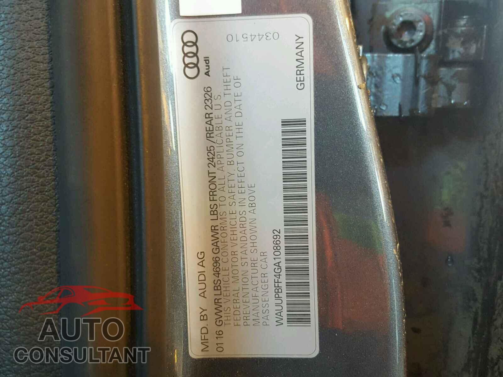 AUDI A3 2016 - WAUUPBFF4GA108692