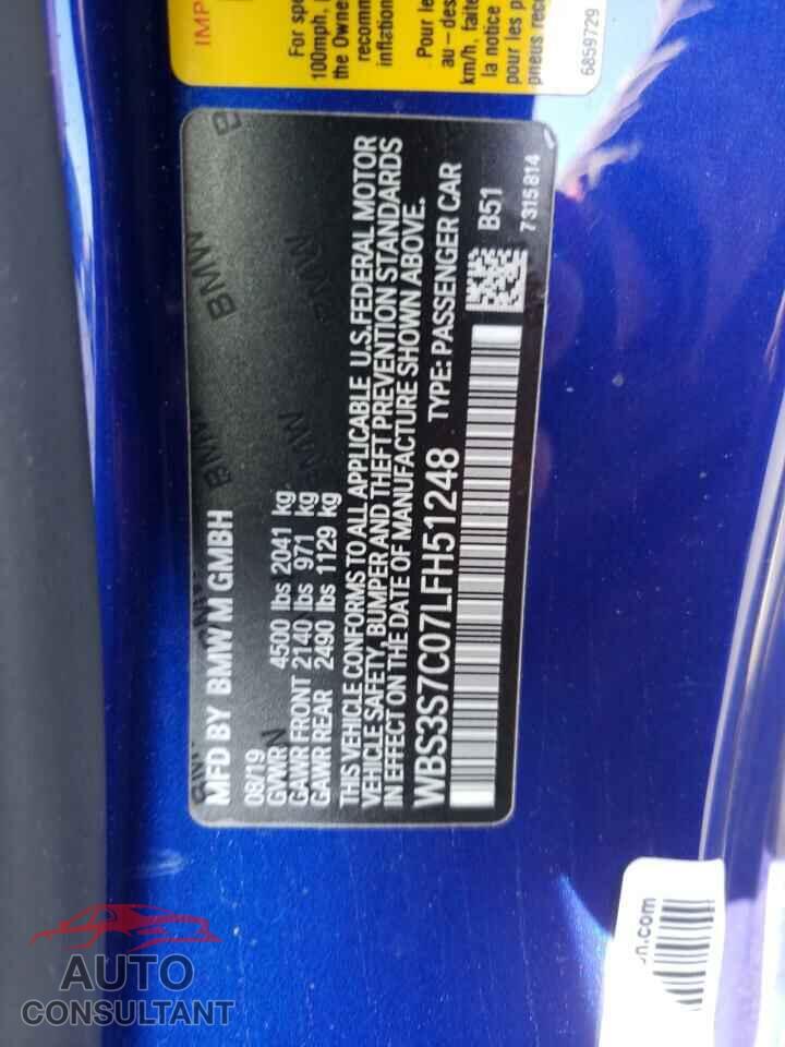 BMW M4 2020 - WBS3S7C07LFH51248