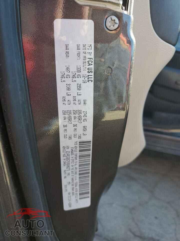 DODGE CARAVAN 2019 - 2C4RDGBG7KR606273