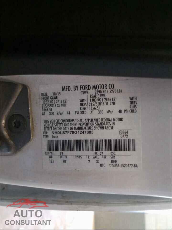 FORD TRANSIT CO 2016 - NM0LS7F78G1247885