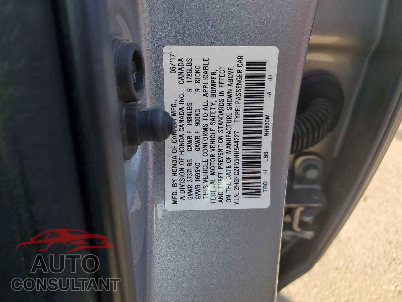 HONDA CIVIC 2017 - 2HGFC2F55HH544227
