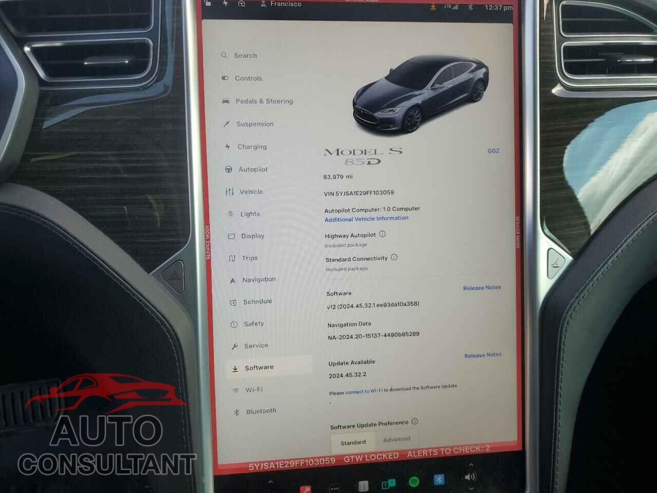 TESLA MODEL S 2015 - 5YJSA1E29FF103059