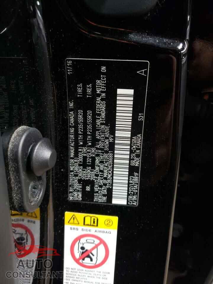LEXUS RX350 2017 - 2T2BZMCA2HC066881
