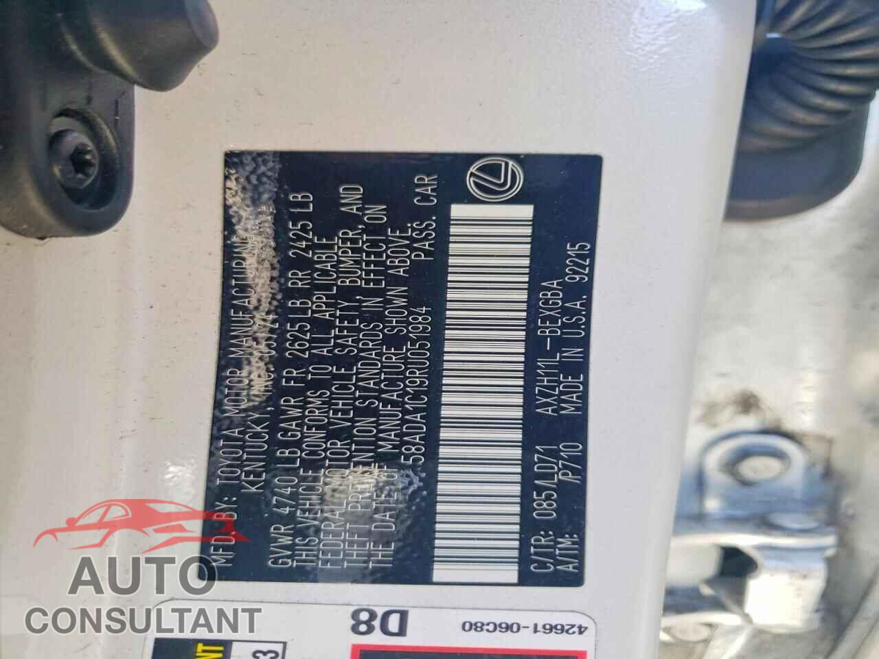 LEXUS ES300 2024 - 58ADA1C19RU051984